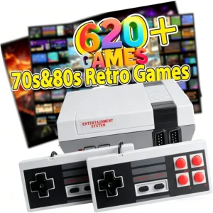 Retro Game Console.  Classic Plug and Play Video Game Console Built-in with 620 Games