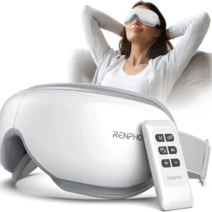 Heated Eye Massager with Remote, Migraine Relief & Sleep Mask, FSA/HSA Eligible Gift for Women & Men